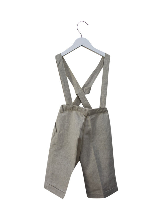 A Ivory Long Overalls from Cyrillus in size 6T for boy. (Back View)