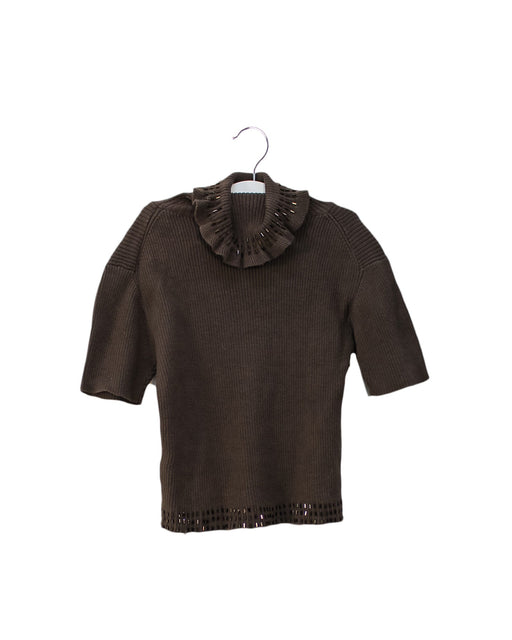 A Brown Knit Sweaters from Lili Gaufrette in size 6T for girl. (Front View)