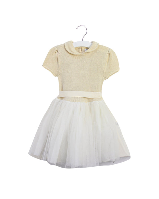 A Beige Sweater Dresses from Ralph Lauren in size 12-18M for girl. (Front View)