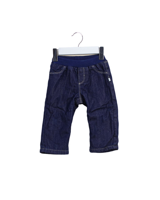 A Navy Jeans from Petit Bateau in size 3-6M for boy. (Front View)