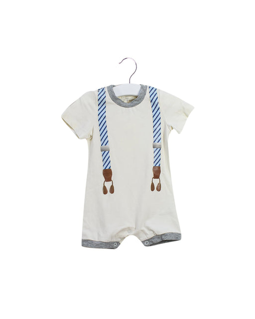 A Ivory Short Sleeve Rompers from Nicholas & Bears in size 0-3M for boy. (Front View)