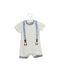 A Ivory Short Sleeve Rompers from Nicholas & Bears in size 0-3M for boy. (Front View)