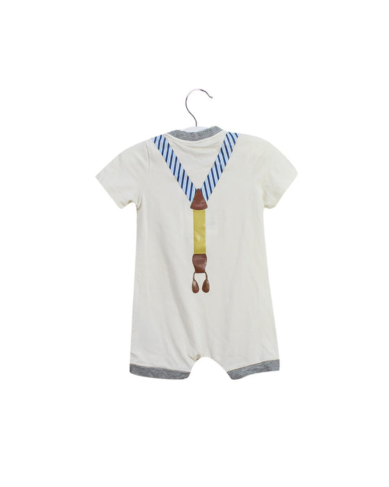 A Ivory Short Sleeve Rompers from Nicholas & Bears in size 0-3M for boy. (Back View)