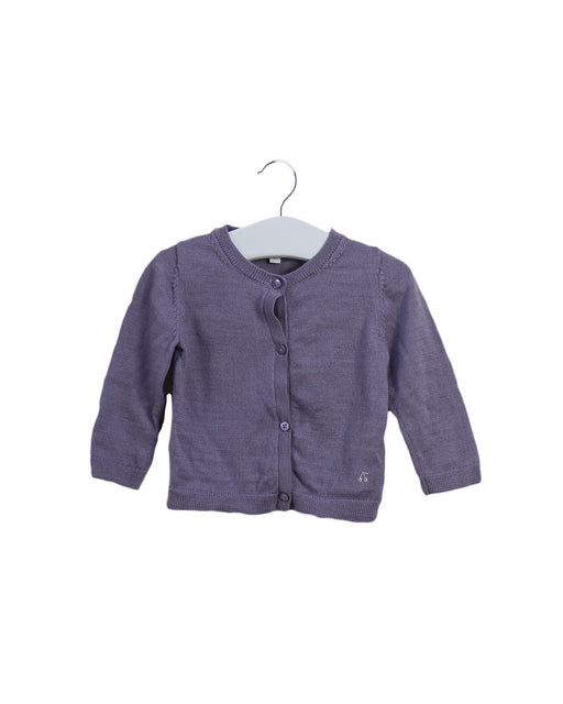 A Purple Cardigans from Bonpoint in size 6-12M for girl. (Front View)
