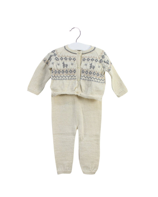 A Ivory Pants Sets from Bonpoint in size 6-12M for girl. (Front View)