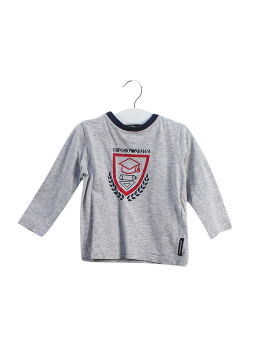 A Grey Long Sleeve Tops from Armani in size 6-12M for boy. (Front View)