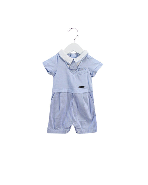 A Blue Short Sleeve Rompers from Nicholas & Bears in size 0-3M for boy. (Front View)