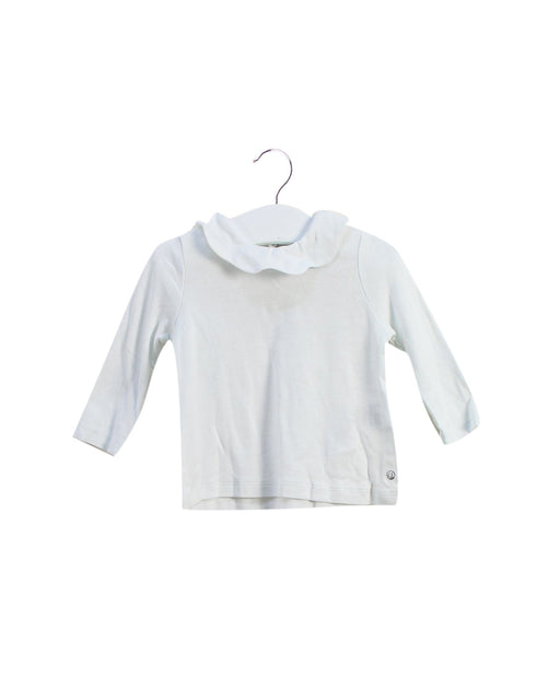 A White Long Sleeve Tops from Petit Bateau in size 3-6M for girl. (Front View)
