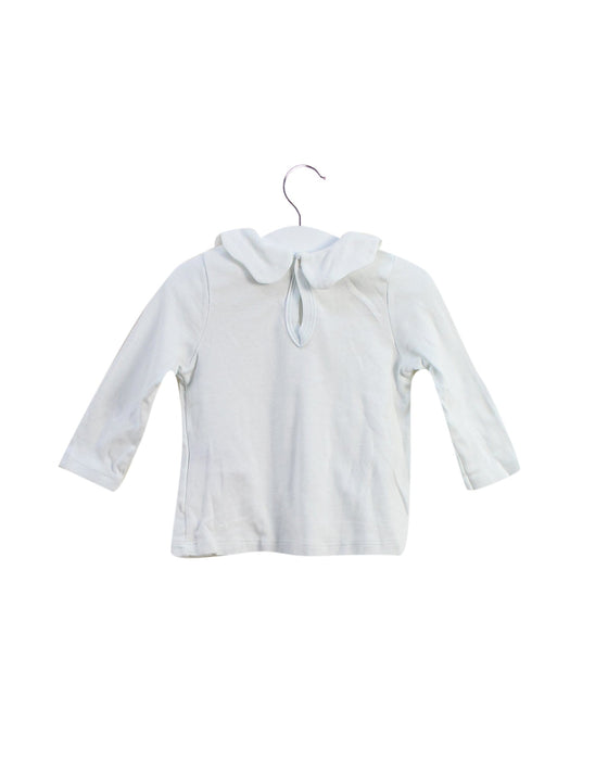 A White Long Sleeve Tops from Petit Bateau in size 3-6M for girl. (Back View)