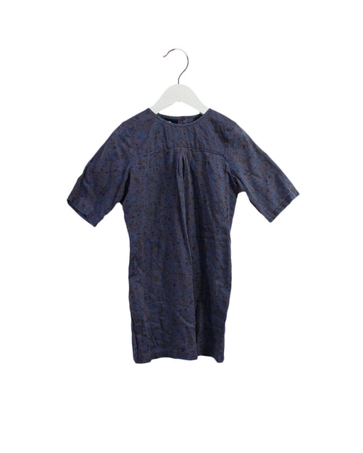 A Purple Short Sleeve Dresses from La Petite Caravane in size 4T for girl. (Front View)