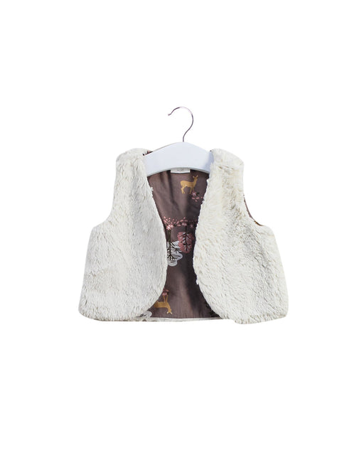 A White Sweater Vests from Hanna Andersson in size 3-6M for girl. (Front View)