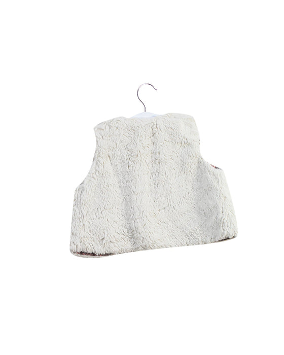 A White Sweater Vests from Hanna Andersson in size 3-6M for girl. (Back View)
