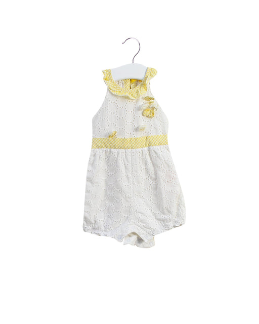 A White Sleeveless Rompers from Nicholas & Bears in size 3-6M for girl. (Front View)