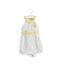 A White Sleeveless Rompers from Nicholas & Bears in size 3-6M for girl. (Front View)