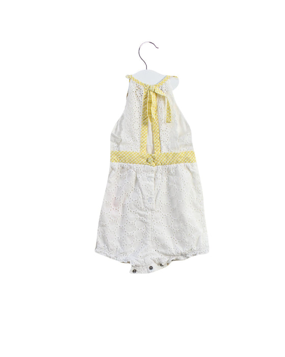 A White Sleeveless Rompers from Nicholas & Bears in size 3-6M for girl. (Back View)