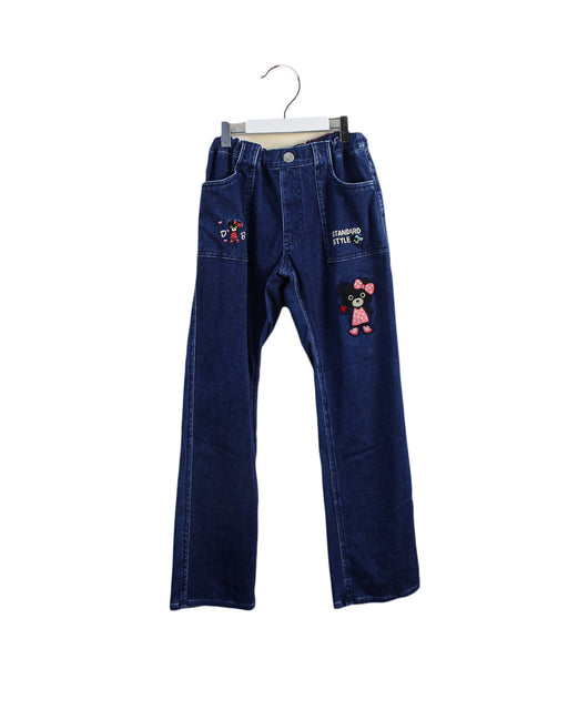 A Blue Casual Pants from Miki House in size 11Y for girl. (Front View)