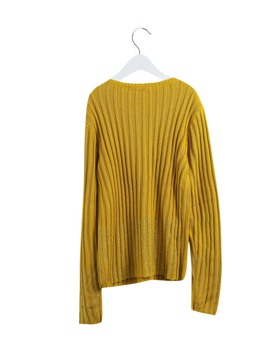 A Yellow Cardigans from Bonpoint in size 12Y for girl. (Back View)