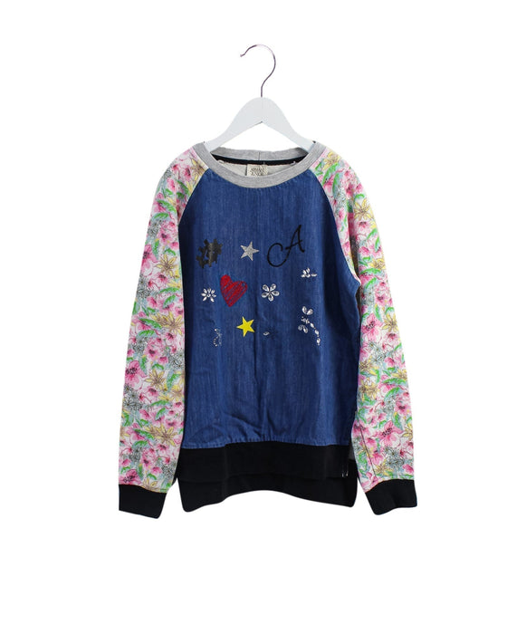 A Multicolour Crewneck Sweatshirts from Armani in size 12Y for girl. (Front View)