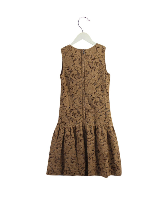 A Brown Sleeveless Dresses from Dolce & Gabbana in size 9Y for girl. (Back View)