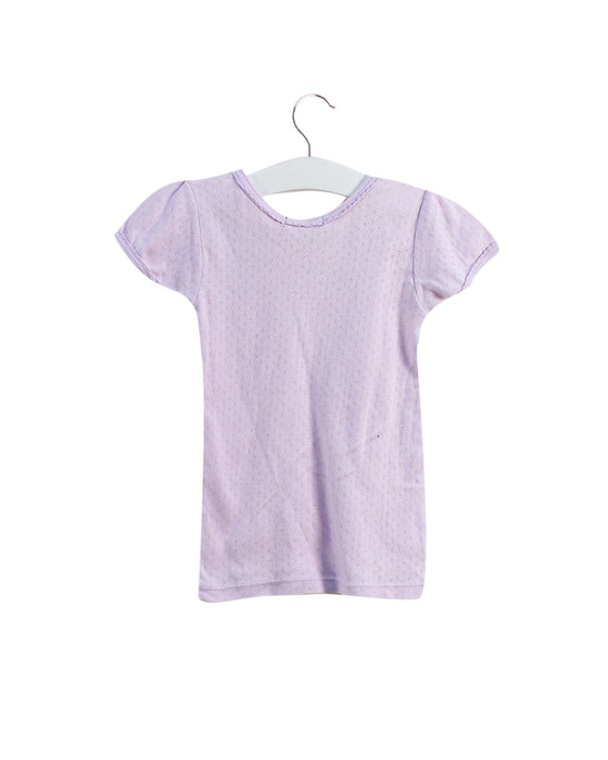 A Purple Short Sleeve Tops from ELLE in size 4T for girl. (Back View)