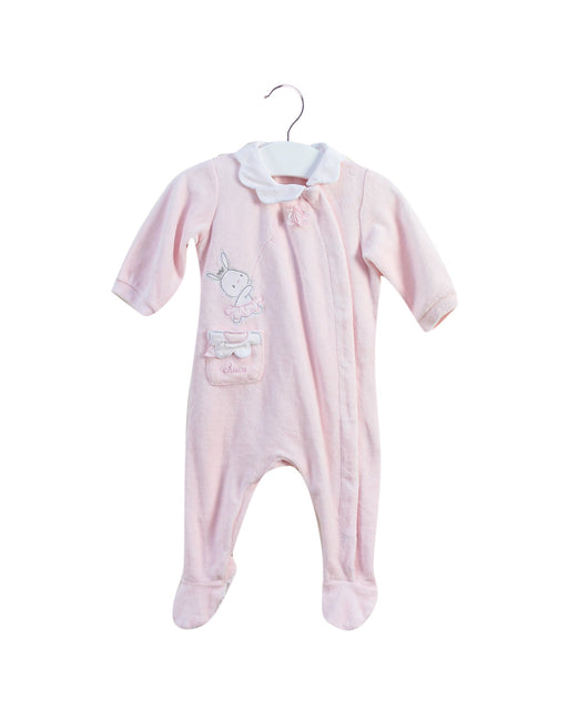 A Pink Long Sleeve Jumpsuits from Chicco in size 0-3M for girl. (Front View)