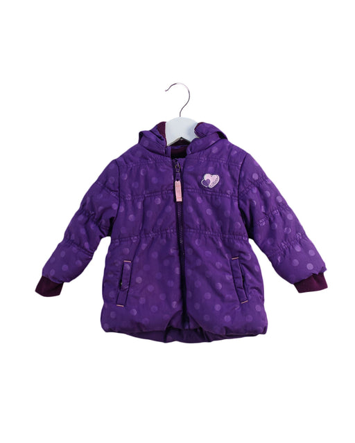 A Purple Puffer/Quilted Jackets from s.Oliver in size 3-6M for girl. (Front View)
