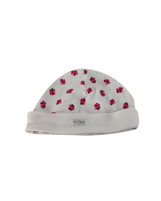 A White Beanies from Mides in size O/S for girl. (Front View)