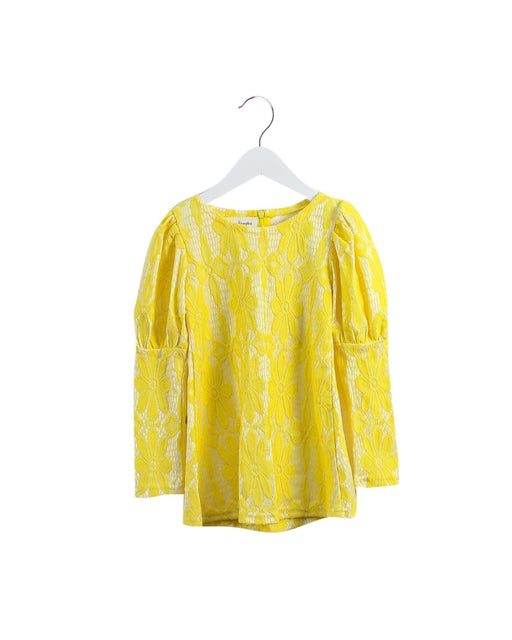 A Yellow Long Sleeve Dresses from Alexander & Sophia in size 4T for girl. (Front View)