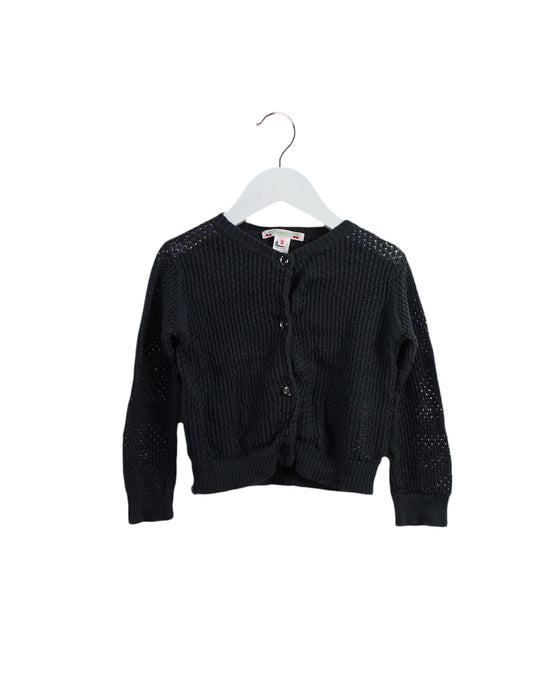 A Grey Cardigans from Bonpoint in size 3T for girl. (Front View)