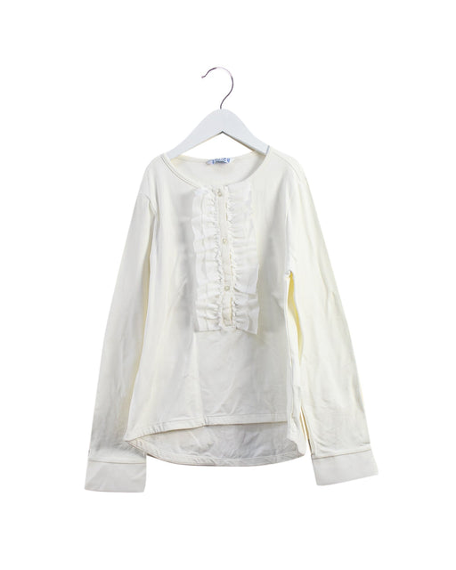 A Ivory Long Sleeve Tops from Mayoral in size 12Y for girl. (Front View)