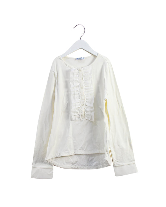 A Ivory Long Sleeve Tops from Mayoral in size 12Y for girl. (Front View)