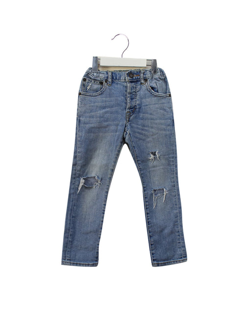 A Blue Jeans from izzue in size 5T for boy. (Front View)