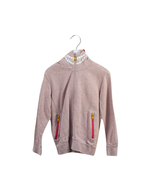 A Pink Zippered Sweatshirts from Stella McCartney in size 6T for girl. (Front View)
