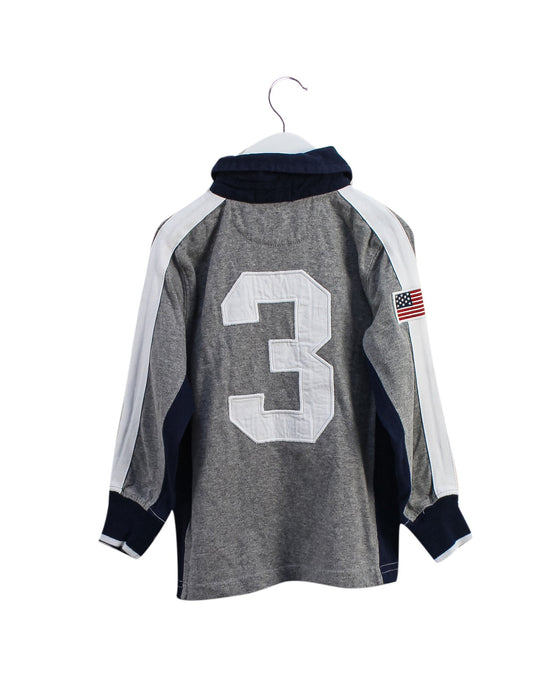 A Grey Long Sleeve Polos from Polo Ralph Lauren in size 2T for boy. (Back View)