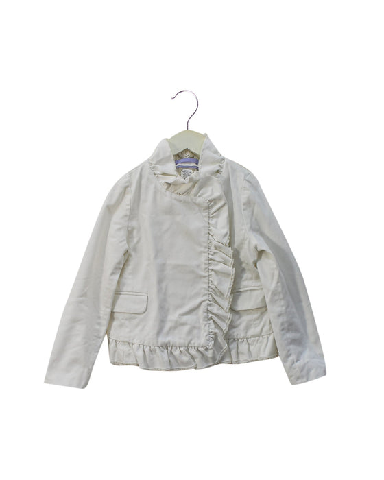 A White Lightweight Jackets from Crewcuts in size 6T for girl. (Front View)