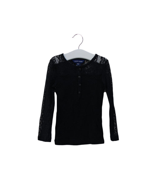 A Black Long Sleeve Tops from Ralph Lauren in size 3T for girl. (Front View)
