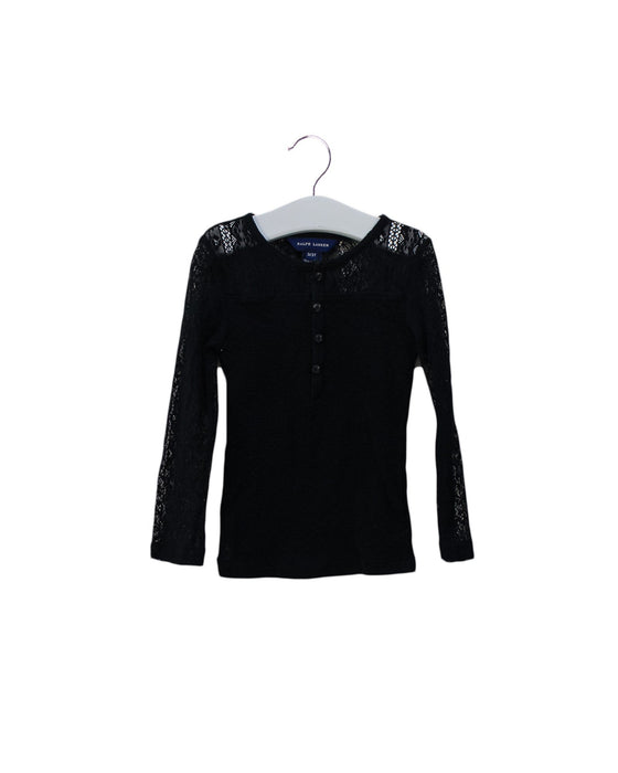 A Black Long Sleeve Tops from Ralph Lauren in size 3T for girl. (Front View)