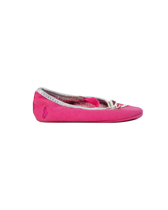 A Pink Flats from Ralph Lauren in size 12-18M for girl. (Back View)