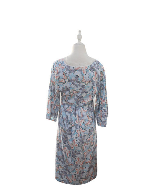 A Blue Short Sleeve Dresses from Mayarya in size S for maternity. (Front View)