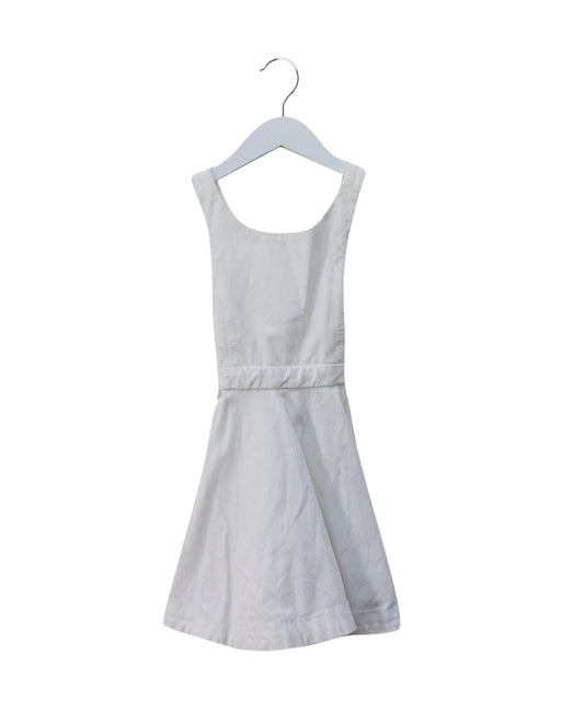 A White Sleeveless Dresses from Polo Ralph Lauren in size 4T for girl. (Front View)
