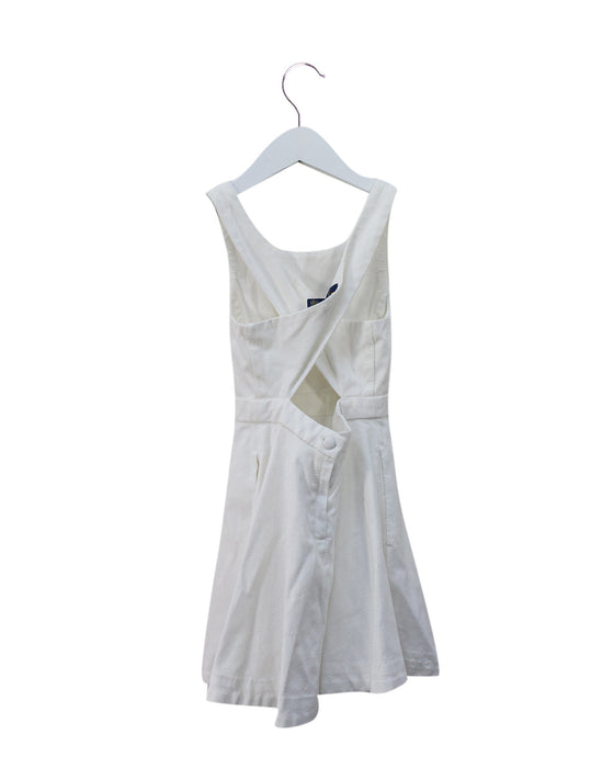 A White Sleeveless Dresses from Polo Ralph Lauren in size 4T for girl. (Back View)