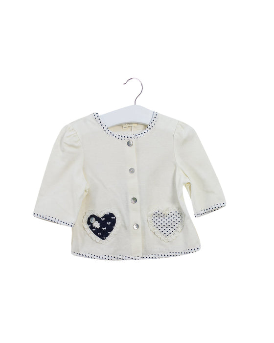 A White Cardigans from Nicholas & Bears in size 12-18M for girl. (Front View)