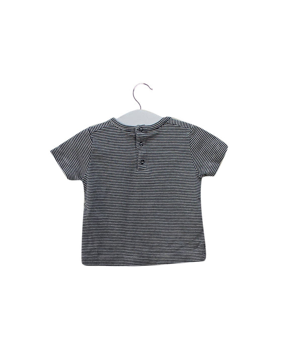 A Black Short Sleeve T Shirts from Petit Bateau in size 3-6M for boy. (Back View)
