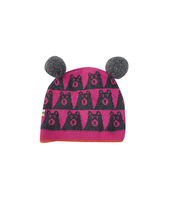 A Pink Beanies from The Bonnie Mob in size O/S for girl. (Front View)