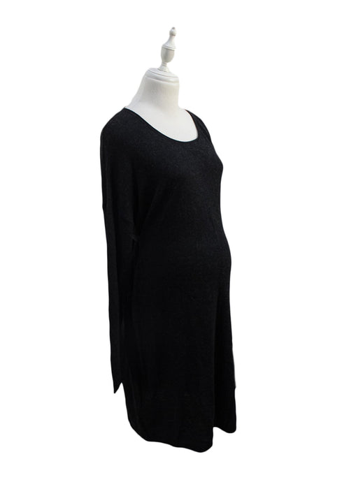 A Black Long Sleeve Dresses from Seraphine in size S for maternity. (Front View)