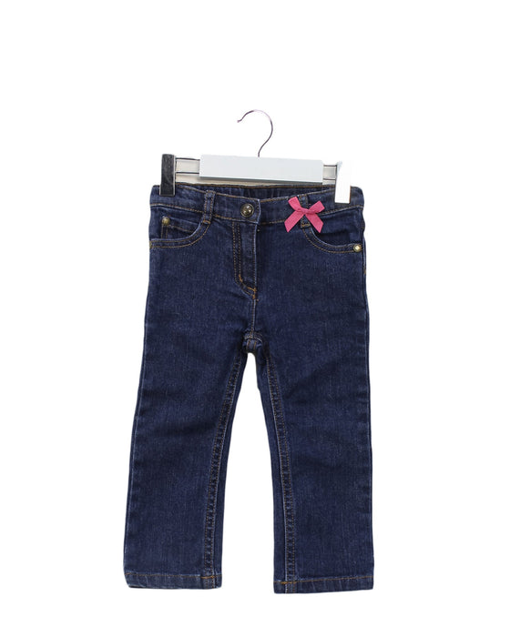 A Navy Jeans from Jacadi in size 12-18M for girl. (Front View)