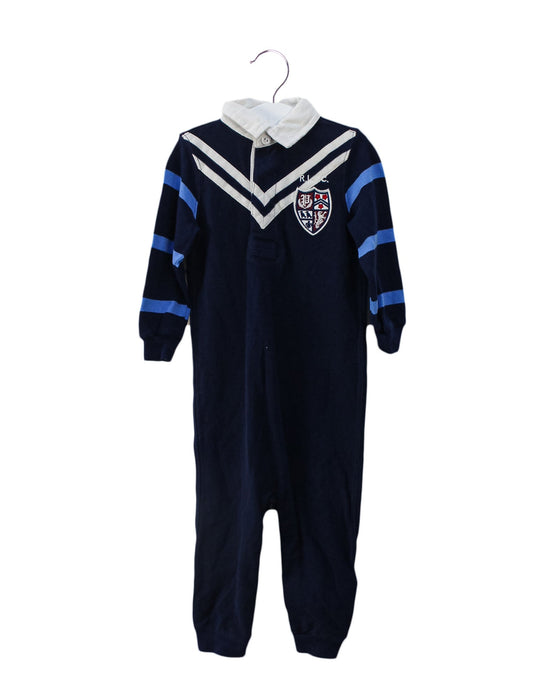 A Navy Long Sleeve Jumpsuits from Ralph Lauren in size 6-12M for boy. (Front View)