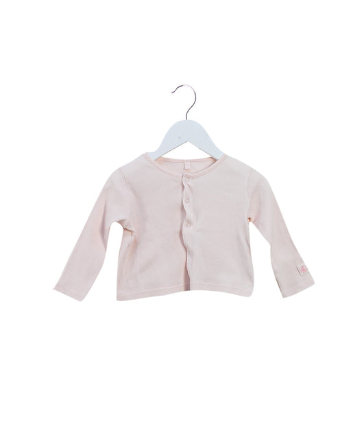 A Pink Cardigans from Petit Bateau in size 6-12M for girl. (Front View)