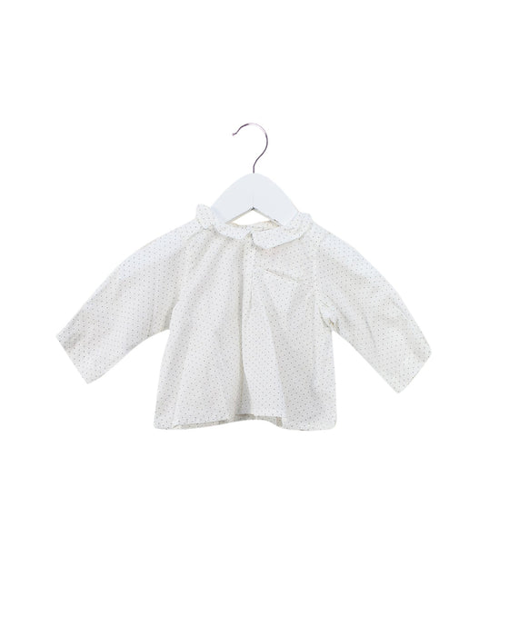 A White Long Sleeve Tops from Bonpoint in size 0-3M for girl. (Front View)