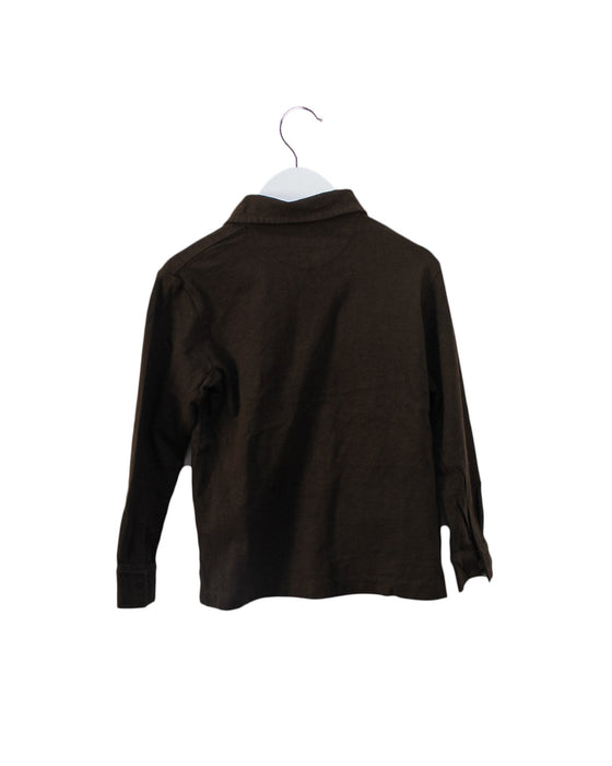 A Brown Long Sleeve Polos from Polo Ralph Lauren in size 4T for boy. (Back View)